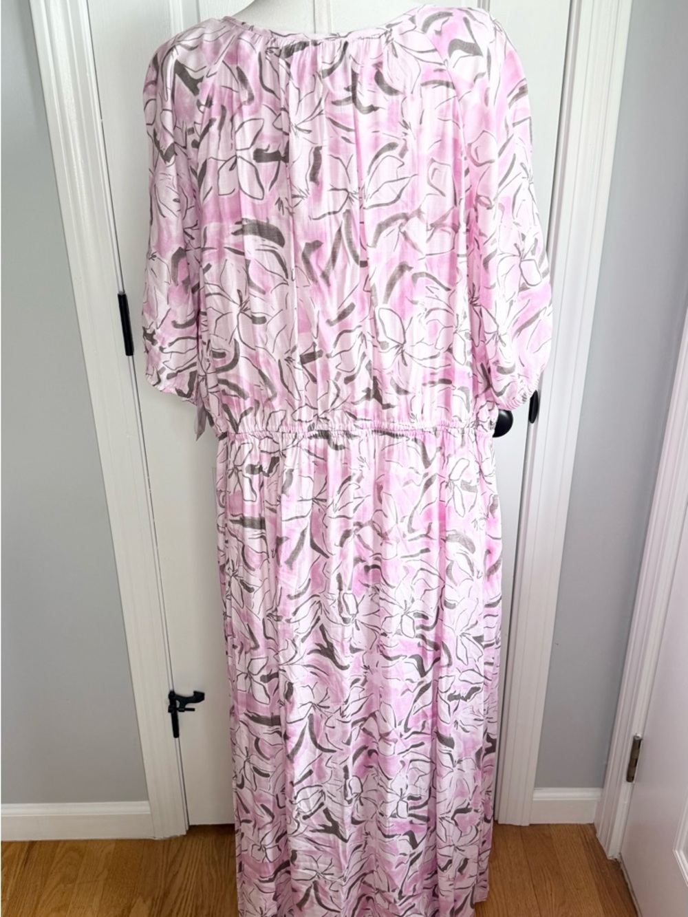 Nine West Pink and White Floral Maxi Dress - Picture 5 of 8